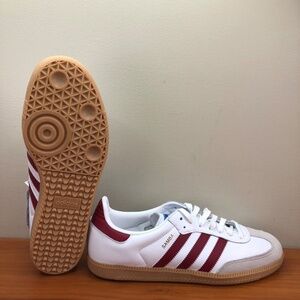 Adidas Samba OG Casual Sneakers 'White Burgundy Gum' IF3813 Mens Size 10.5